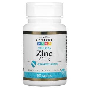 21st Century Chelated Zinc 50 mg 60 tablets